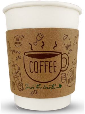 Banda aislante de cartón para vasos