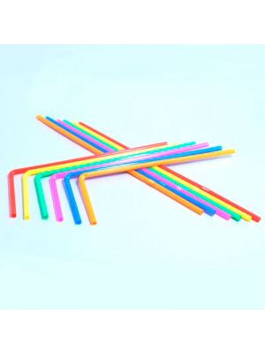 Pajitas PLA en colores. Flexibles - 5mm x 23cm