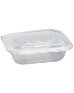 Tarrina grande PP translúcida con tapa 1000 cc.