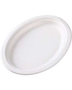 Plato ovalado 31,7 cm fibra biodegradable