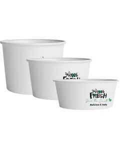Tarrinas de helado cartón blanco