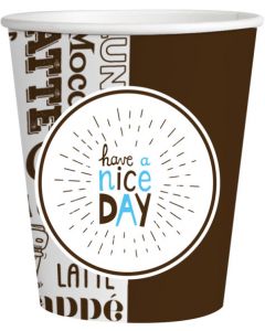 Vaso de cartón impreso 7oz 200 ml.