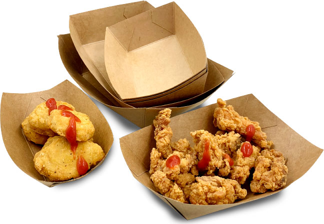 Sugerencia de uso de las barquetas de cartón