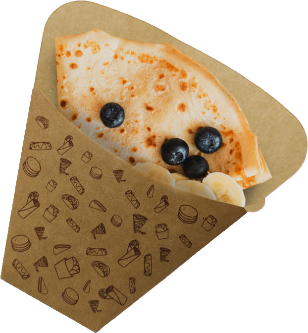 Cono especial para crepes.