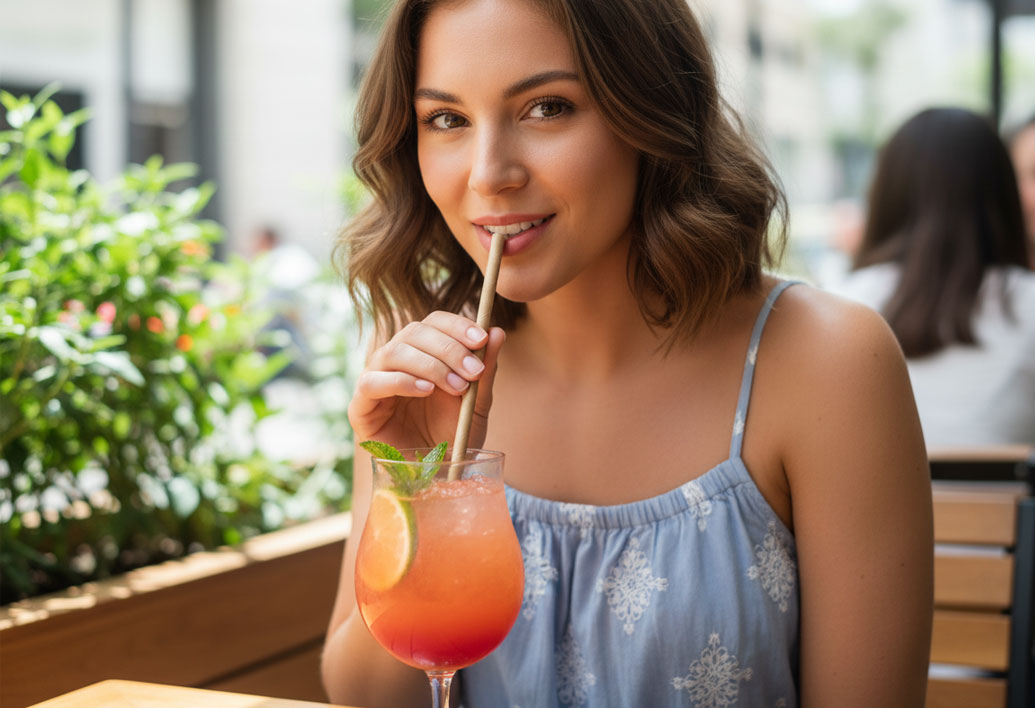 Cañitas gruesas de papel ideales para cocktails