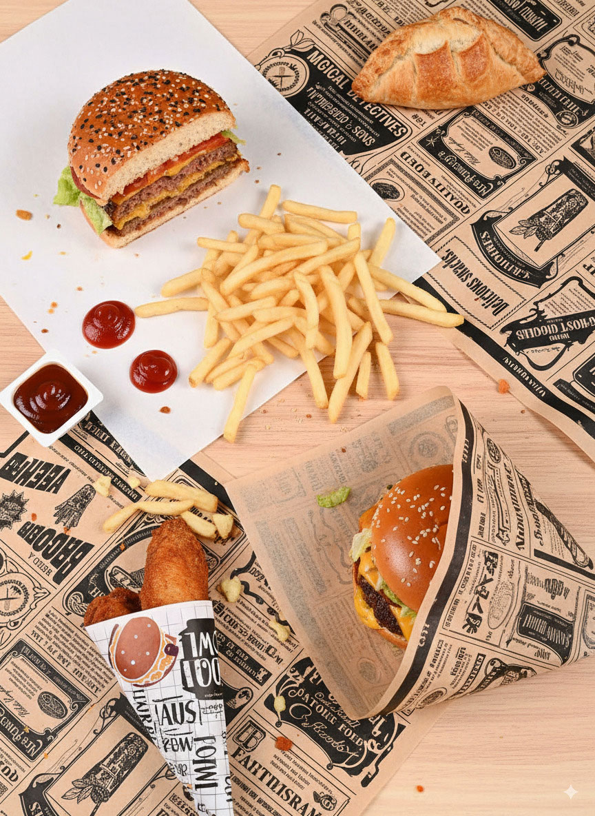 Papeles antigrasa para alimentos