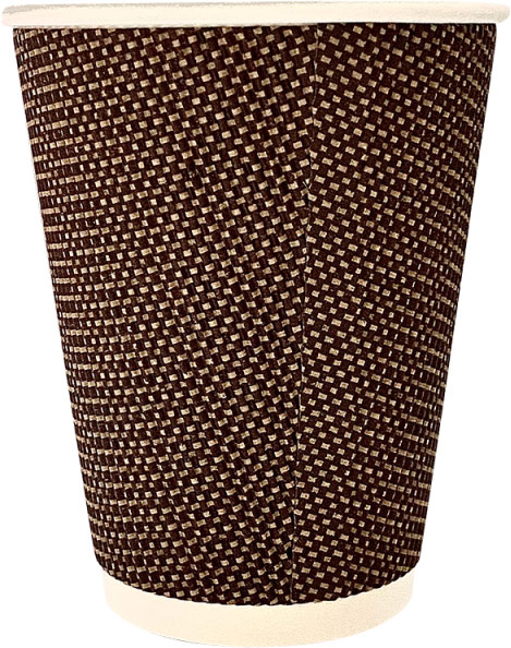 Vaso marrón de cartón doble 8oz